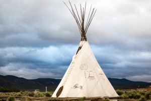 Dans le tipi des indiens des plaines